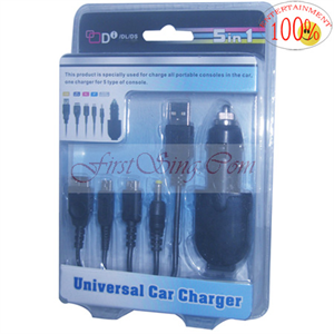 Picture of FirstSing FS25089 5 in 1 Car Charger for NDSi/NDS/NDSL/PSP/USB