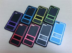 Picture of FS09334 RED BLACK RUGGED JOLT CASE TPU RUBBER COVER WITH STAND FOR APPLE iPHONE 5