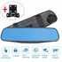 Изображение 4,3-дюймовый 1080P DVR full HD видеорегистратор камера обратный двойной объектив видеорегистратор зеркало заднего вида