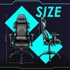 Picture of Gaming Chair with Footrest and Bluetooth Speakers Music Video Game Chair Racing chair with led light RGB LED strips