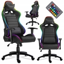Picture of Gaming Chair with RGB Lighting Ergonomic Design Tilting Swivel Chair