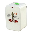 Picture of Worldwide Universal All-In-One AC Travel socket Adaptor Surge Protector AU UK EU UK