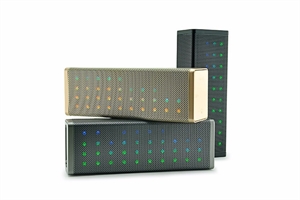 Picture of Firstsing Rectangle Dimming  LED  Light display speaker bluetooth 3.0 wireless speaker stereo subwoofer speaker support USB TF slot 