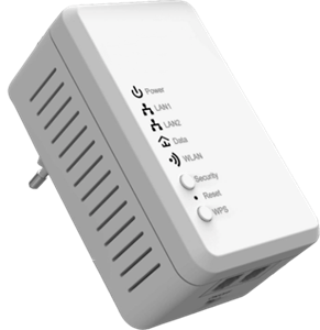 Picture of Firstsing Wireless 500Mbps Powerline wifi PLC Adapter Wall mount powerline with Two  fast Ethernet RJ45
