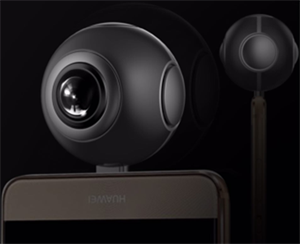Firstsing 360 Panoramic Camera 720 Degree HD mini VR with Dual Wide Angle Fisheye Lens for Android Windows