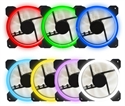 Picture of Firstsing 12025 Dual Aperture 7 Color LED Double Ring Quiet Case Fan Cooling System CPU Cooler