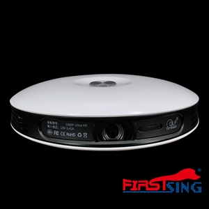 Picture of Firstsing Portable 4K HD DLP Projector 800 lumens ANSI WiFi Android Smart  Home Theater 3D Projector
