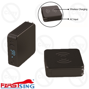 Picture of Firstsing 6000mAh USB-C PD AC Adapter 10W Qi Wireless Charger Fast Charging Pad