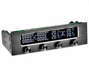 Picture of 5.25"Front Panel LCD Digital Adjustable 4Ch Fan Speed Controller Temperature