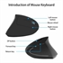 Picture of Vertical Ergonomic USB Mouse for left-hander - Optical Model - Mice with Ergonomic design - prevention against mouse arm tennis elbow - For Laptop Desktop PC Computer Macbook