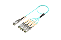 Picture of 100G QSFP28 to 4x25G QSFP28 AOC 1m 2m 10m 20m 850nm Multi mode Active Optical Cable 100G QSFP28 to 4x25G SFP28 AOC