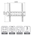 Image de 50 inch Fixed Flat Panel TV Wall Mount Bracket