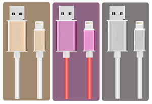 Picture of USB Flash Drive U disk with 8pin USB Lightning data cable for iphone