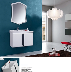 Изображение White modern simple plywood bathroom sink cabinet FS1311-1