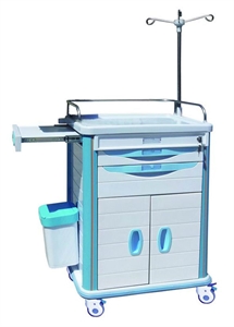 Anticorrosive Hospital ABS Emergency Medical Trolleys With Label Cards