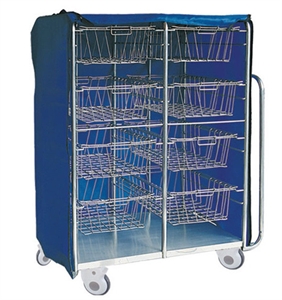 BT-GR004 Easy clean and move stainless steel medical delivery carts with baskets