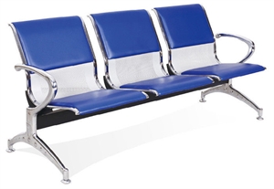 Three Seat Public Waiting Chair   Powder Coated Finished Hospital Furniture Chairs