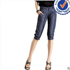 Picture of 2013 new arrival fashion design 100 cotton fashion lady capri jeans LJ033