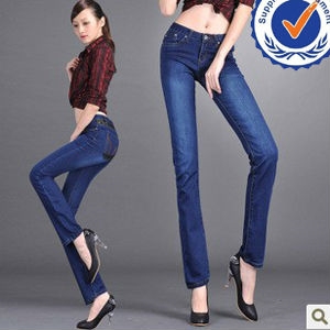 Изображение 2013 new arrival fashion design 100 cotton fashion lady straight jeans LS010