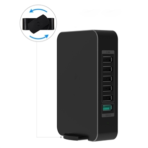 Image de 60W 6-Port + 1 Quick Charge 2.0 USB Charging Hub for Apple iPhone 6s / 6 / 6 Plus, iPad Air 2 / mini 3, Samsung Galaxy S6 / S6 Edge / Edge+, Note 5 / Nexus 6 and More