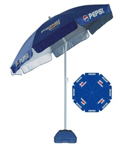 Image de pepsi sliver coated fabric promotional beach parasol
